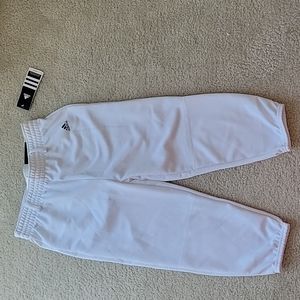 Nwt Youth Adidas baseball pants - white sz L